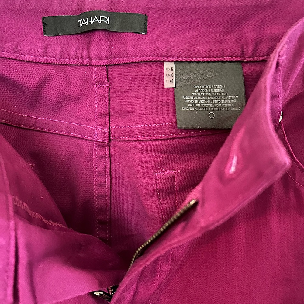 Tahari plum pants, size 6 - Picture 2 of 4